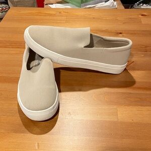 Casual Cream Slip-On Sneakers